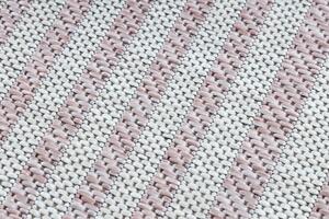 Kusový koberec Sion Sisal Labirinth 22376 pink/ecru – na ven i na doma 140x190 cm