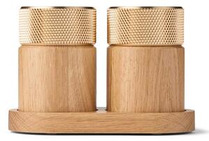 Mlýnek na sůl a pepř Sina Oak / Brass
