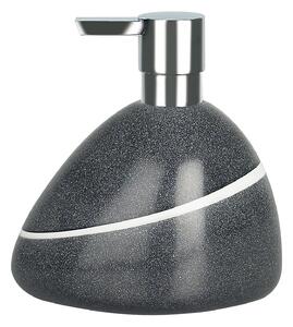 Spirella dávkovač mýdla ETNA, šedý, polresin, kamenný vzhled, 400 ml