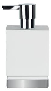 Spirella dávkovač mýdla ROMA, bílý porcelán, stříbrný podstavec, 300 ml