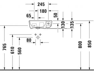 Duravit ME by Starck - Umyvátko 400x220 mm, bez přepadu, bílá 0717400000