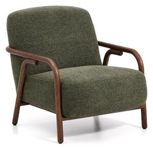 Tmavě zelené žinylkové křeslo Sylo – Kave Home
