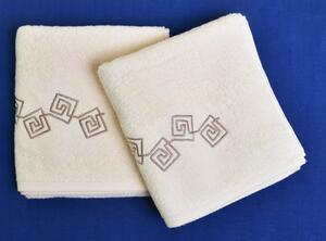 Nechte se hýčkat froté ručníkem a osuškou DENY vyrobeným z kvalitní 100% bavlny s gramáží 450 g/m2. Je velmi jemný na dotyk. Výšivka v dolní části. Barva ručníku je smetanová