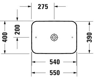 Duravit Cape Cod - Umyvadlová mísa 550x400 mm, bílá 2347550000