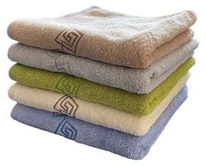 Nechte se hýčkat froté ručníkem a osuškou DENY vyrobeným z kvalitní 100% bavlny s gramáží 450 g/m2. Je velmi jemný na dotyk. Výšivka v dolní části. Barva osušky je smetanová
