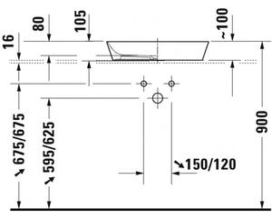 Duravit Cape Cod - Umyvadlová mísa 550x400 mm, bílá 2347550000