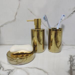 Spirella dávkovač mýdla TUBE, zlatý, keramika, 300 ml