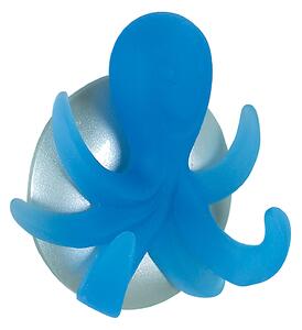 Spirella dětský háček OCTOPUS, chobotnice, modrý, polyresin, samolepící, 60 x 65 mm