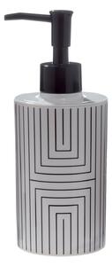 Spirella dávkovač mýdla GRAPHIC, bílo-černý, polresin, 380 ml