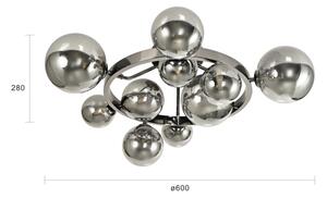 Brilagi - LED Přisazený lustr MILLA 10xG9/3W/230V černý chrom/kouřová
