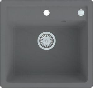VIMA Dřezový set Grohe 1/C - Granitový dřez 530x500 mm, šedá + Dřezová baterie Grohe Bau Loop