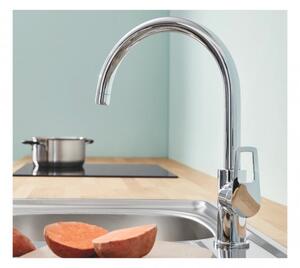VIMA Dřezový set Grohe 1/C - Granitový dřez 530x500 mm, šedá + Dřezová baterie Grohe Bau Loop