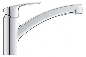 VIMA Dřezový set Grohe 5/C - Granitový dřez s odkapávací plochou 780x480 mm, šedá + Dřezová baterie Grohe Eurosmart