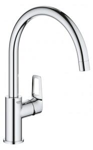 VIMA Dřezový set Grohe 1/C - Granitový dřez 530x500 mm, šedá + Dřezová baterie Grohe Bau Loop