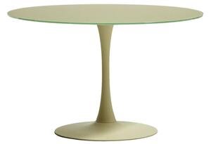 Kave Home Zelený skleněný jídelní stůl Vedira Ø120 cm