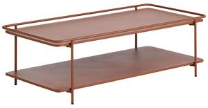 Unique Furniture Terakotově oranžový kovový konferenční stolek Yuba 110 x 55 cm