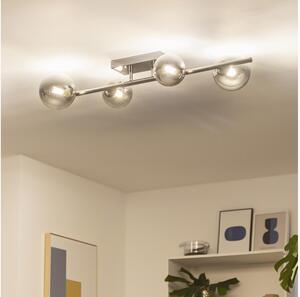 Brilagi - LED Přisazený lustr MILLA 4xG9/3W/230V černý chrom/kouřová