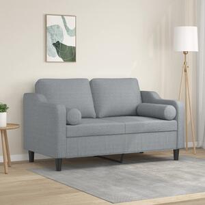 2místná pohovka s polštáři světle šedá 120 cm textil 3200837