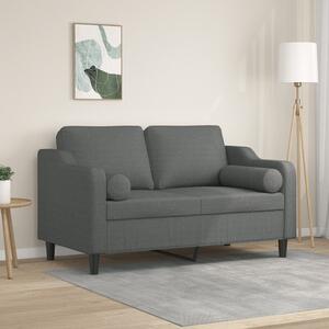 2místná pohovka s polštáři tmavě šedá 120 cm textil 3200838