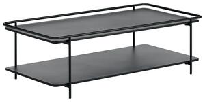 Unique Furniture Černý kovový konferenční stolek Yuba 110 x 55 cm