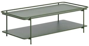 Unique Furniture Olivově zelený kovový konferenční stolek Yuba 110 x 55 cm