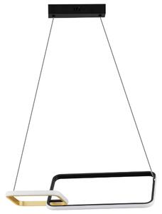 Nova Luce Černo-zlaté kovové závěsné LED světlo Imar 54 cm