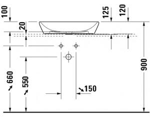 Duravit D-Neo - Umyvadlová mísa 600x400 mm, bez přepadu, bílá 2372600070