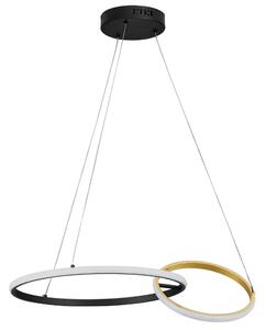 Nova Luce Černo-zlaté kovové závěsné LED světlo Imar 63 cm