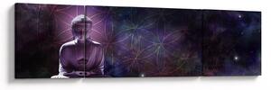 Obraz - Buddha s květy života (170x50 cm)