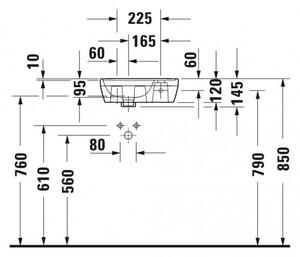 Duravit D-Neo - Umyvátko 400x220 mm, otvor na baterii vpravo, bílá 0739400041