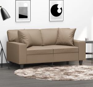 2místná pohovka s polštáři cappuccino 120 cm umělá kůže 3200865