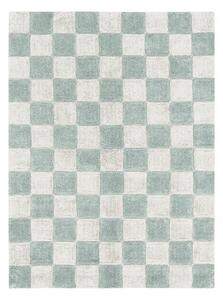 Světle modro-krémový pratelný ručně tkaný bavlněný koberec 120x160 cm Kitchen Tiles Blue Sage – Lorena Canals