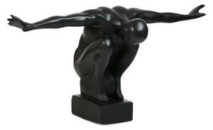 Stolní dekorace 19,5x16x38,5 cm pryskyřice/černá