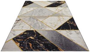 Kusový koberec Flair 105610 Noble Black Grey Gold – na ven i na doma 80x165 cm