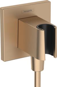Hansgrohe FixFit E přípojka hadice se sprchovým držákem, kartáčovaný bronz 26889140