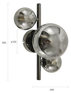 Brilagi - LED Nástěnné svítidlo MILLA 3xG9/3W/230V černý chrom/kouřová