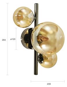 Brilagi - LED Nástěnné svítidlo MILLA 3xG9/3W/230V černý chrom/zlatá
