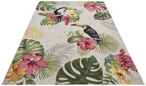Kusový koberec Flair 105608 Tropical Dream Creme Multicolored – na ven i na doma 80x165 cm