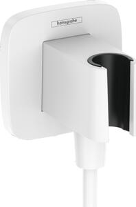 Hansgrohe FixFit Q přípojka hadice se sprchovým držákem, matná bílá 26887700