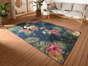 Kusový koberec Flair 105609 Tropical Dream Blue Multicolored – na ven i na doma 80x165 cm