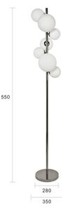 Brilagi - LED Stojací lampa MILLA 7xG9/3W/230V černý chrom/bílá