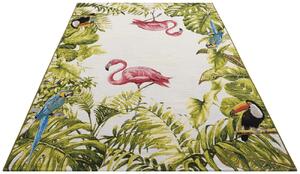 Kusový koberec Flair 105616 Tropical Birds Multicolored – na ven i na doma 80x165 cm
