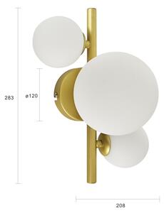 Brilagi - LED Nástěnné svítidlo MILLA 3xG9/3W/230V zlatá/bílá