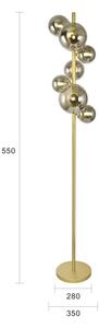 Brilagi - LED Stojací lampa MILLA 7xG9/3W/230V zlatá/kouřová