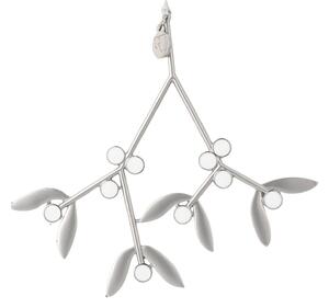 Kovová vánoční ozdoba Mistletoe Silver