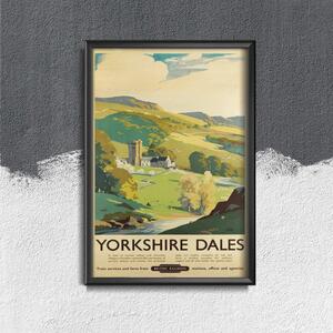 Retro plakát Retro plakát Yorkshire dales