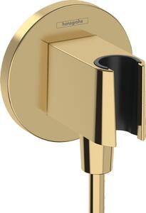 Hansgrohe FixFit S Přípojka hadice se sprchovým držákem, leštěný vzhled zlata 26888990