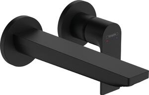 Hansgrohe Rebris E páková umyvadlová baterie pod omítku, montáž na stěnu s výtokem 20 cm, matná černá 72568670