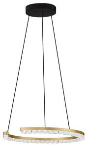 Nova Luce Zlaté kovové závěsné LED světlo Gleamy 46 cm
