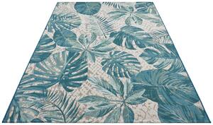 Kusový koberec Flair 105618 Tropical Leaves Turqouise – na ven i na doma 120x180 cm